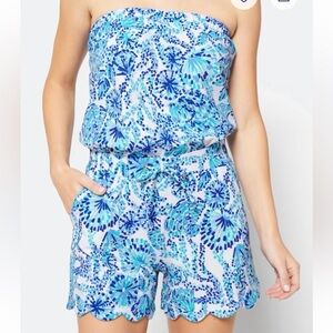 LILLY PULITZER Jace Romper blue size large